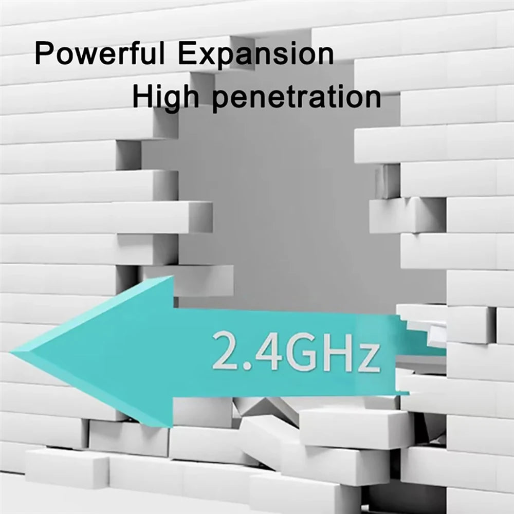 Kebidumei 1200Mbps WiFi Repeater 2.4G 5G Amplifier Home Office Network Range Extender WiFi Signal Booster Wireless Wi-Fi Router