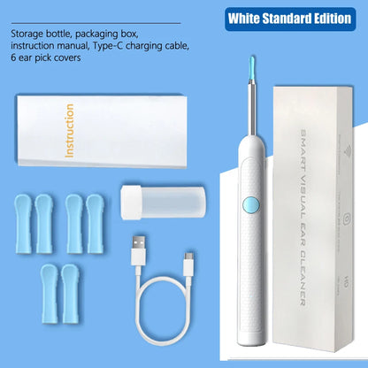 Generation-2, Visual Ear Wax Cleaner Camera Safe Earwax Removal Endoscope Ear Cleaning Tools Ear Care, Black, White Styles, Hot