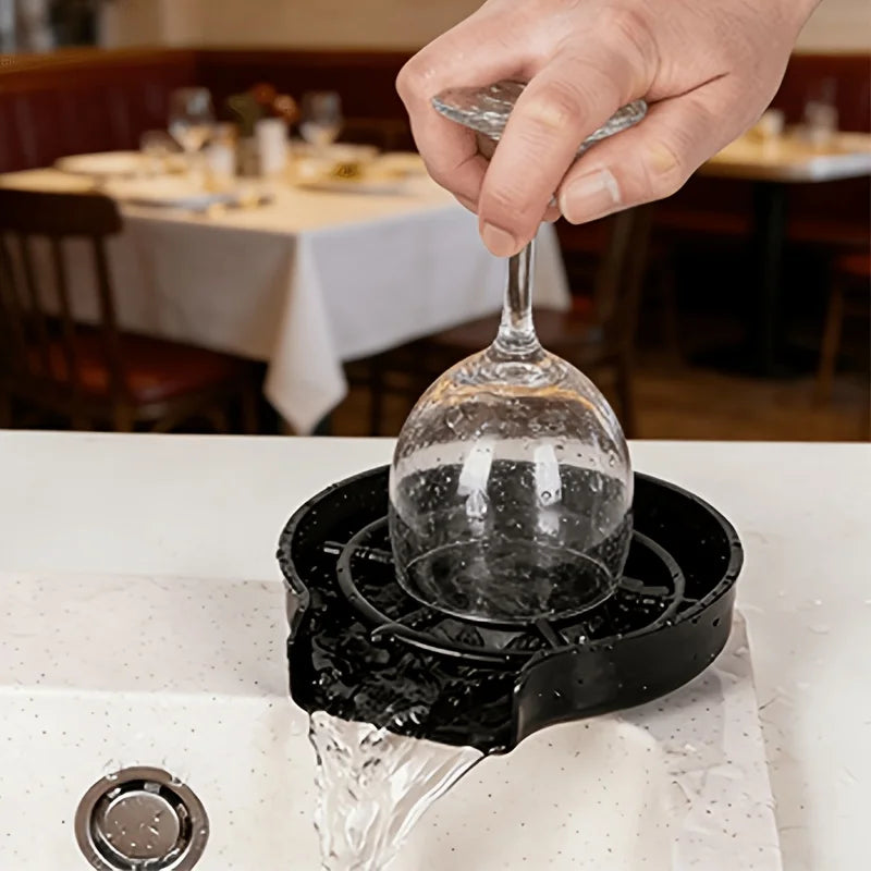 Automatic Glass Washer, High-Pressure Cleaning Machine, Car Glass Cup Cleaner, Kitchen Sink Accessories, Bar Beer Glass and Milk Tea Cup Cleaner, Capable of Cleaning Mugs, Glass Cups, Stemware, Thermos Cups, Cocktail Glasses,