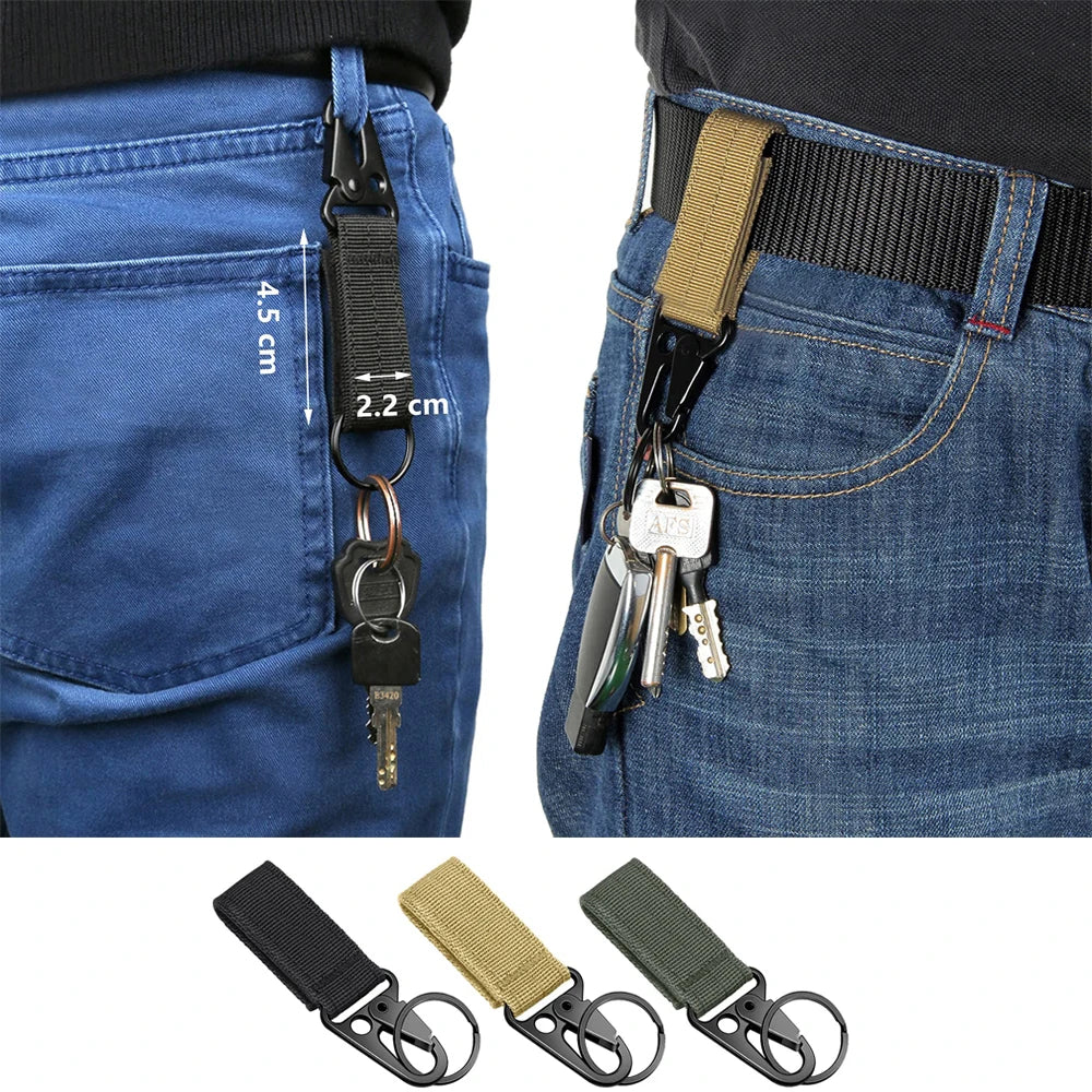 Versatile Men's Tactical Belts Outdoor Hunting Tactics Belt Red Ear Training 1100D Nylon Braided Casual Canvas Buckle Belt Men