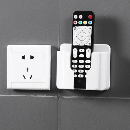Punch-Free Wall Mount Storage Holder, Mobile Phone & Remote Control Organizer, Multifunctional Wall Rack for Home Bathroom