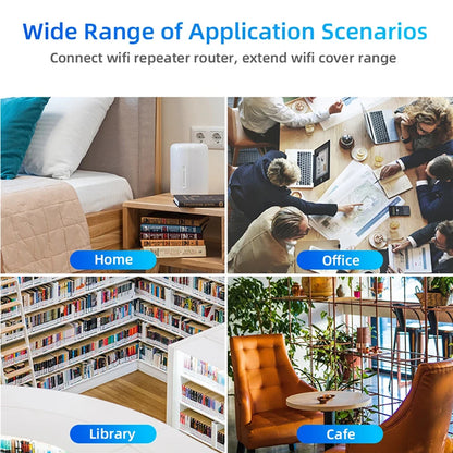 Kebidumei 1200Mbps WiFi Repeater 2.4G 5G Amplifier Home Office Network Range Extender WiFi Signal Booster Wireless Wi-Fi Router