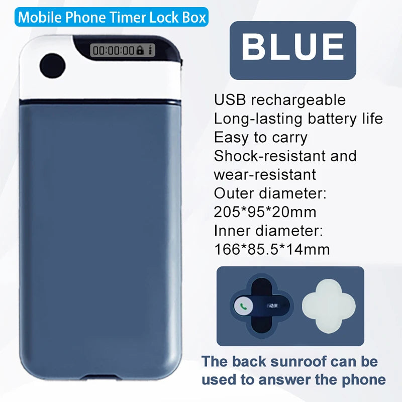 Mobile Phone Timer Lock Box Self-Discipline Device Phone Lock Time Management and Anti-Mobile Internet Addiction Lock Box