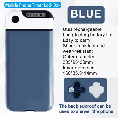 Mobile Phone Timer Lock Box Self-Discipline Device Phone Lock Time Management and Anti-Mobile Internet Addiction Lock Box