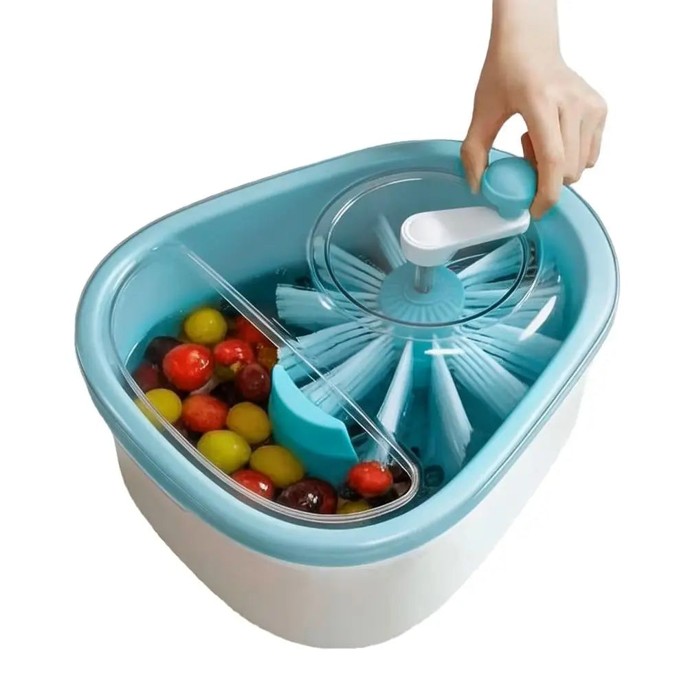 Fruit Cleaner Spinner Large Vegetable Scrubber Manual Salad Drainer Colander Basket Rapid Dry Berry Grape Washer Bowl Kitchen