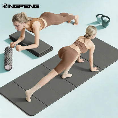 Foldable Yoga Mat Mute Eco Friendly Folding Travel Fitness Exercise Double Sided Non-Slip For Pilates & Floor Workouts Dance