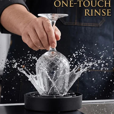 Automatic Glass Washer, High-Pressure Cleaning Machine, Car Glass Cup Cleaner, Kitchen Sink Accessories, Bar Beer Glass and Milk Tea Cup Cleaner, Capable of Cleaning Mugs, Glass Cups, Stemware, Thermos Cups, Cocktail Glasses,