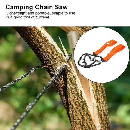 24 Inch Pocket Chain Rope Saw Portable Hand Saw With Sharp Teeth Blades for Survival Gear Camping Hunting Tree Cutting