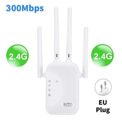 Kebidumei 1200Mbps WiFi Repeater 2.4G 5G Amplifier Home Office Network Range Extender WiFi Signal Booster Wireless Wi-Fi Router