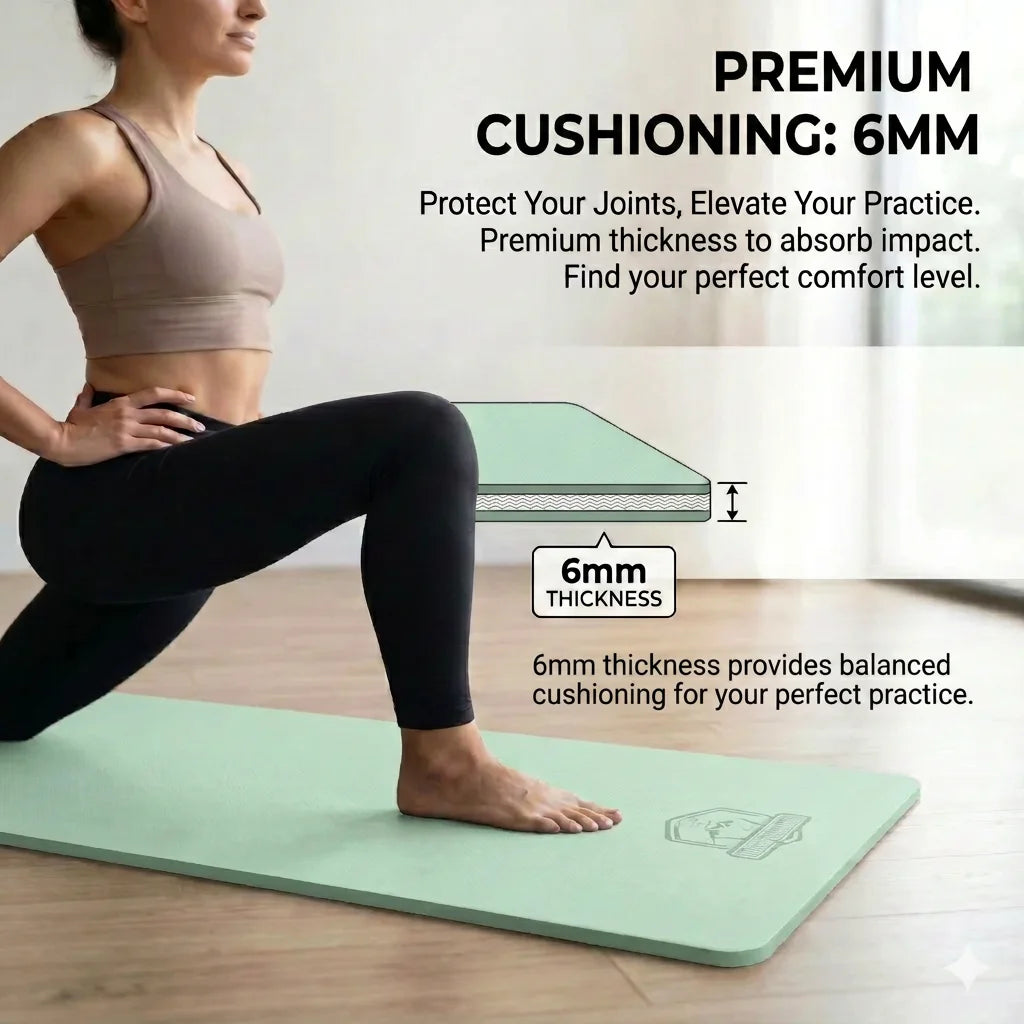 HAPBEAR Extra Large Yoga Mat,116×183cm 6mm Thick TPE Mat,Double-Sided Non-Slip Extra Wide Fitness Mat,Portable Exercise Mat with Storage Bag & Straps for Yoga Pilates Home Gym Full-Body Workouts