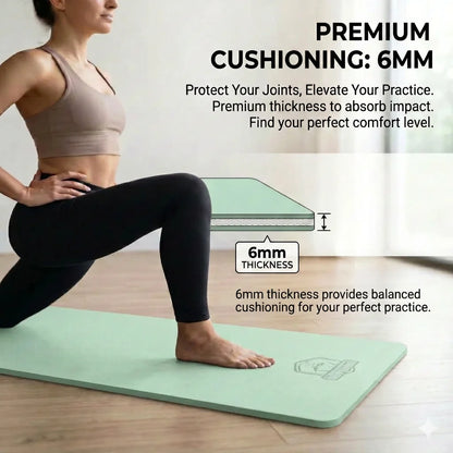 HAPBEAR Extra Large Yoga Mat,116×183cm 6mm Thick TPE Mat,Double-Sided Non-Slip Extra Wide Fitness Mat,Portable Exercise Mat with Storage Bag & Straps for Yoga Pilates Home Gym Full-Body Workouts