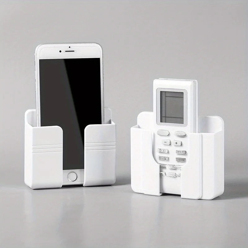 Punch-Free Wall Mount Storage Holder, Mobile Phone & Remote Control Organizer, Multifunctional Wall Rack for Home Bathroom