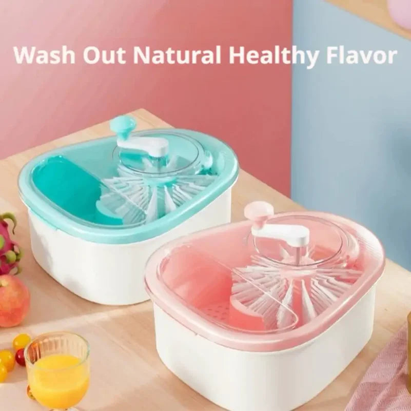 Fruit Cleaner Spinner Large Vegetable Scrubber Manual Salad Drainer Colander Basket Rapid Dry Berry Grape Washer Bowl Kitchen