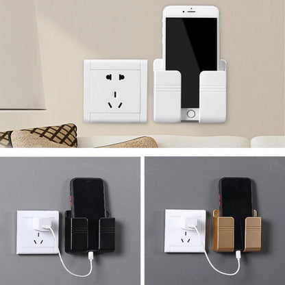 Punch-Free Wall Mount Storage Holder, Mobile Phone & Remote Control Organizer, Multifunctional Wall Rack for Home Bathroom