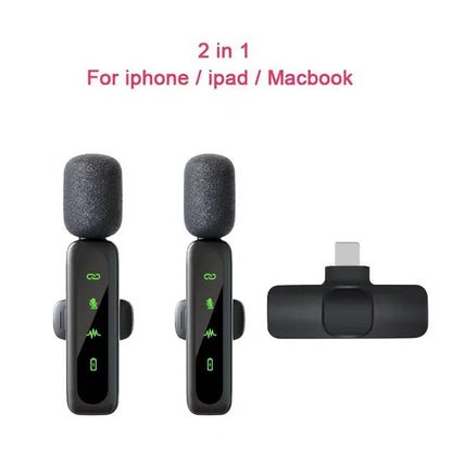 Lavalier Wireless Microphone 80mAh Rechargeable Battery Clip-On Podcast Mic for Streaming Vlogging Voice Recording Plug & Play